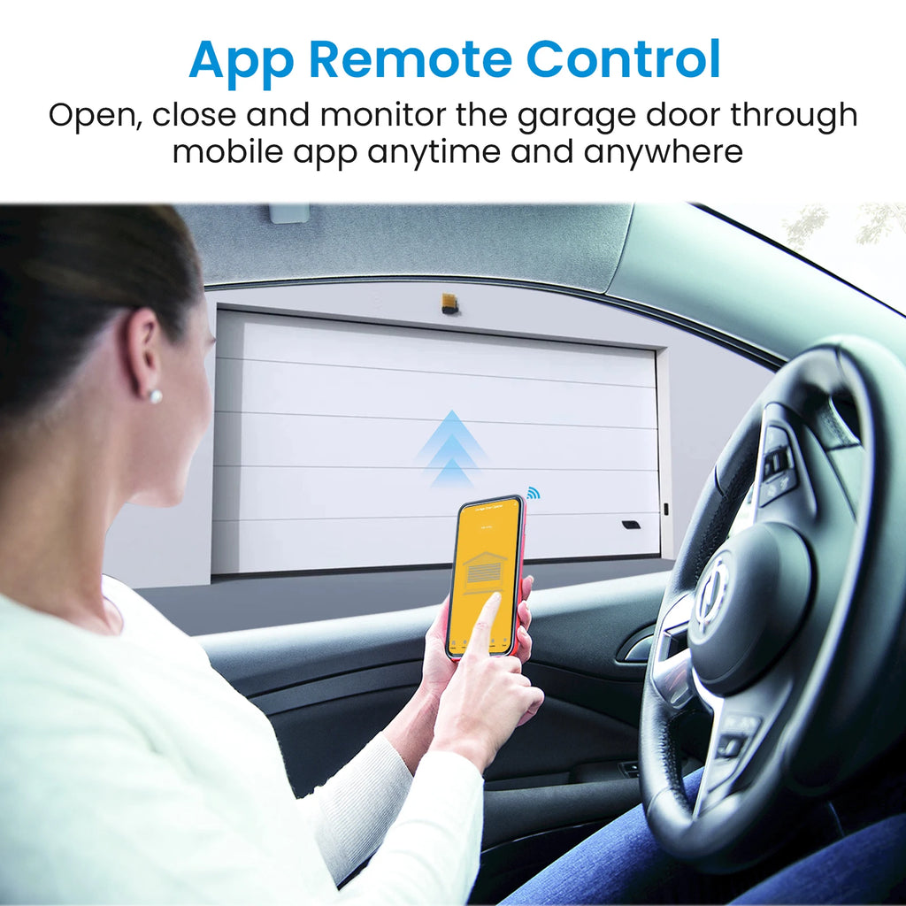 QCSMART Tuya Smart Life Garage Door Wireless Sensor Opener Controller Dry Contacts USB Charger Remote Control Google Home Alexa
