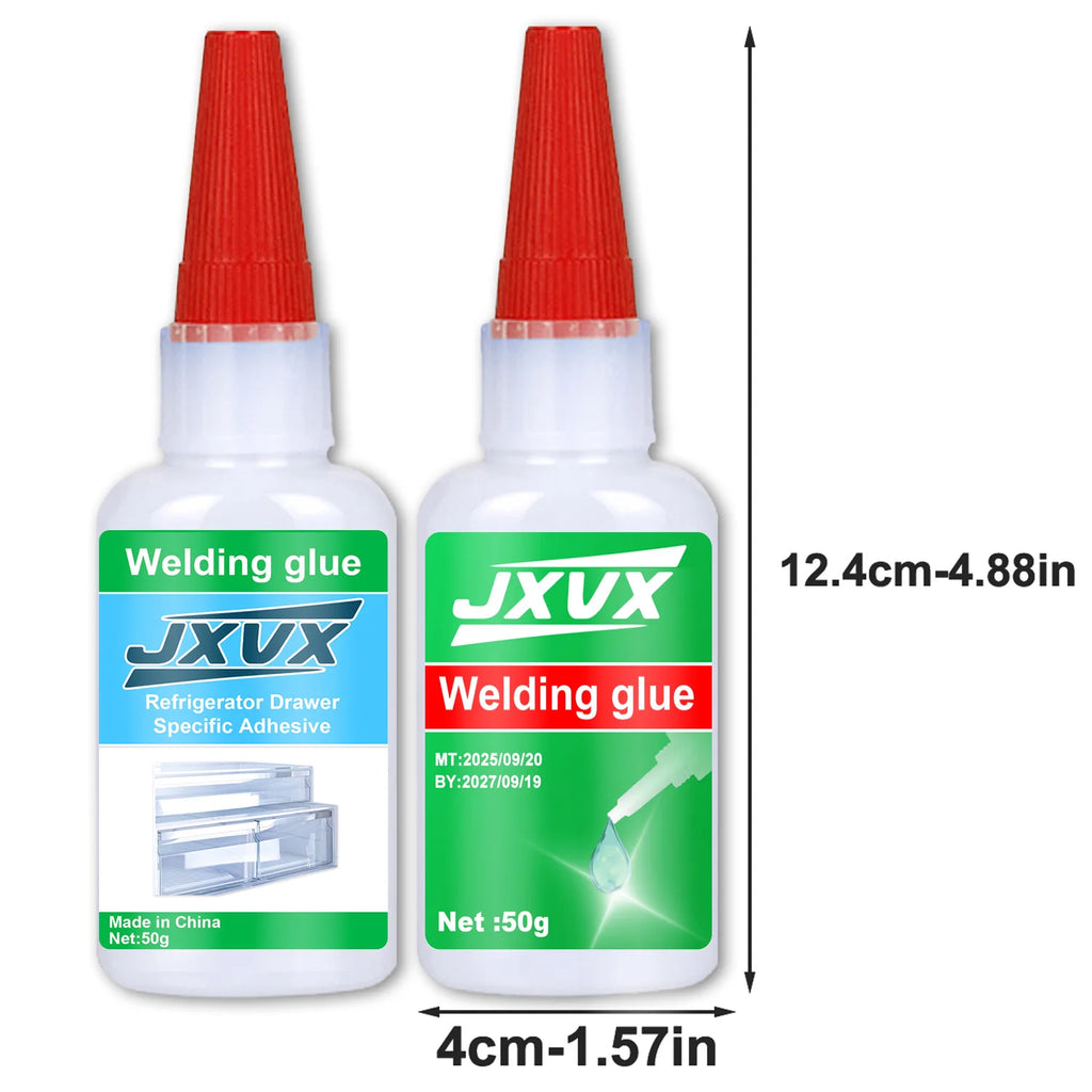 50g Oily Glue Original Welding Super Strong Refrigerator Adhesive Quick-drying Liquid Sealer Universal Strong Waterproof Welding Sealant With precision dispenser 1-5pcs.