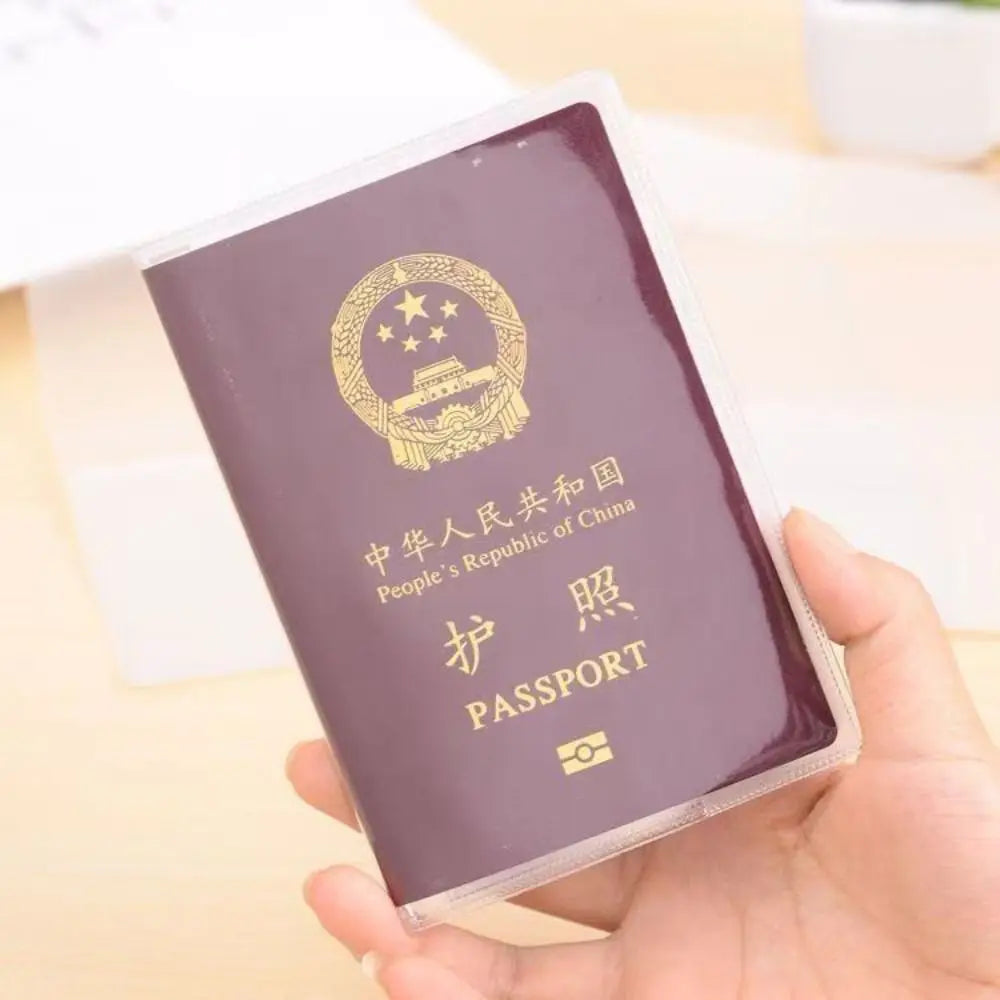 Portable Waterproof Passport Cover Simple Transparent Translucent ID Card Holder Multiple Card Slots PVC Passport Protector