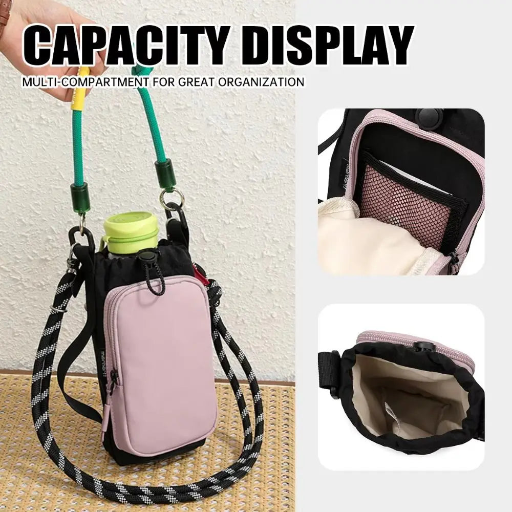 Lightweight Travel Crossbody Bag Waterproof Large Capacity Drawstring Bucket Bag Quick-drying Drawstring Closure