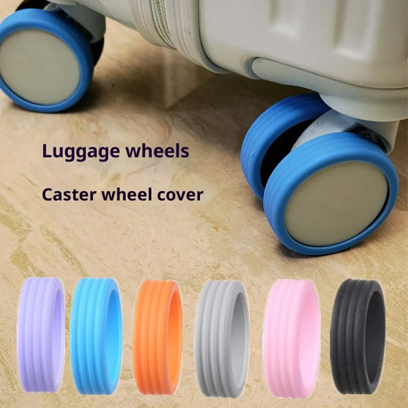 Thickened Silicone Luggage Wheel Covers Anti-Scratch Rubber Rings for Suitcase Wheels Durable Protectors for Universal Rolling