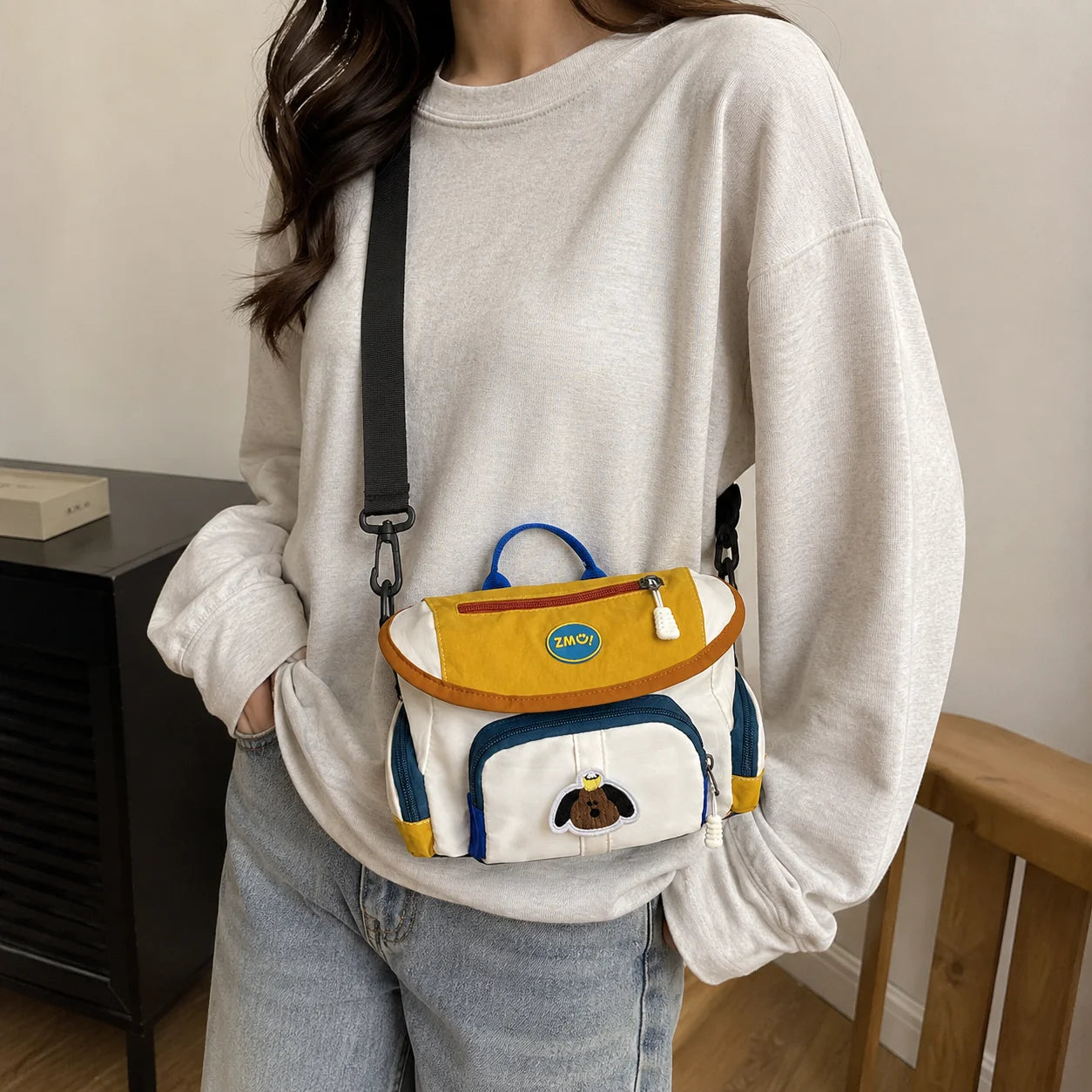 Color blocking new camera bag, single shoulder multifunctional commuting bag, crossbody bag, photography bag, lightweight bag