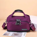 Women Shoulder Crossbody Bag Large-Capacity Oxford Cloth Sling Crossbody Bag Waterproof Anti-Theft Fashion Female Travel Shopper