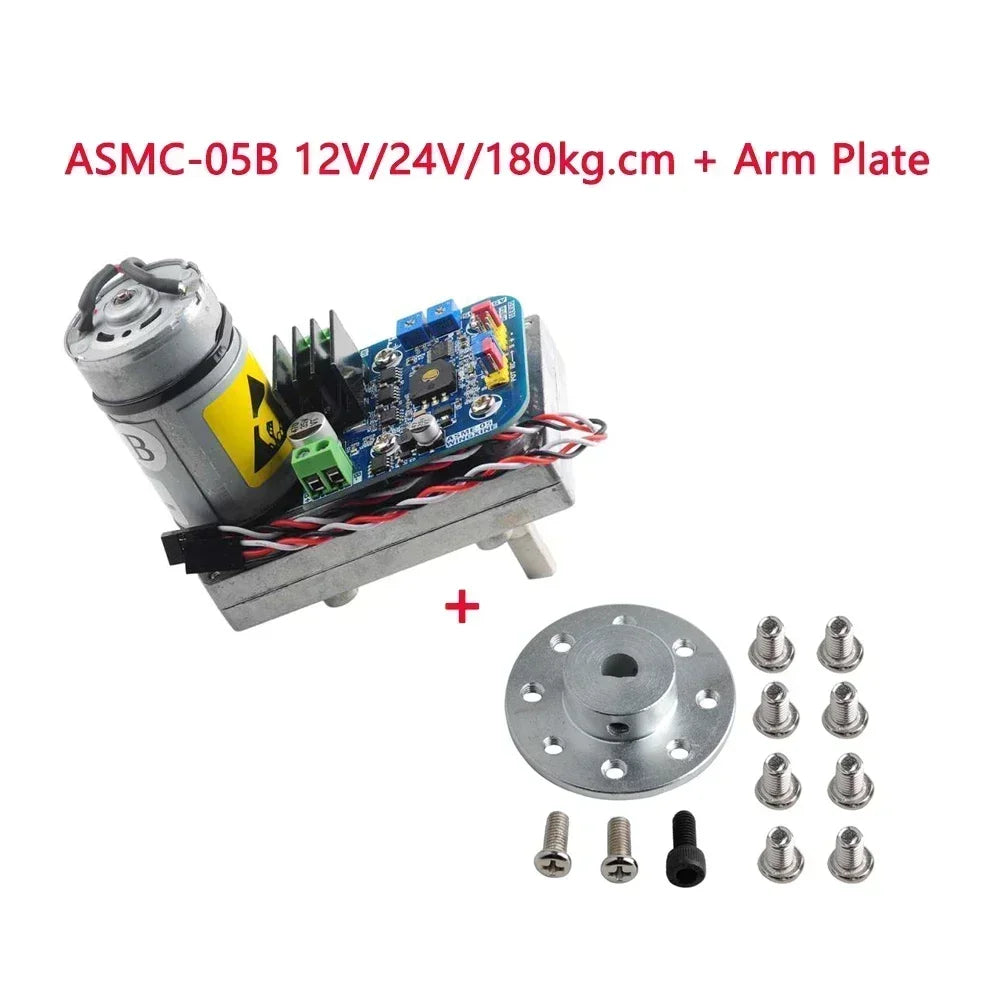 High Torque Servo ASMC-05A 110kg.cm /ASMC-05B 180kg.cm Robot Servo Motor Replace ASMC-04A ASMC-04AB / Arm Plate / PCB Controller