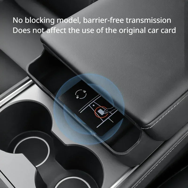 For Tesla Model Y Interior Accessorie Central Control Armrest Box Glasses Pocket Card Key Cell Phone Storage Casket Auto Parts
