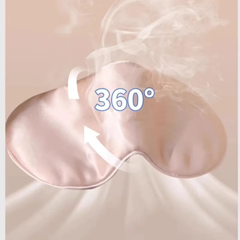 Double-Sided Soft Silk Sleeping Eyeshade Light Blocking Breathable Strap Adjustable Zero Eye Pressure Sleep Eye Mask for Home
