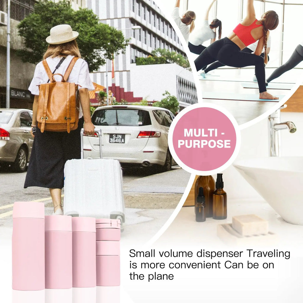 5pcs Travel Cream Dispenser Bottles Set Travel Bottles Toiletry Containers Set, TSA Approved, Travel Essentials