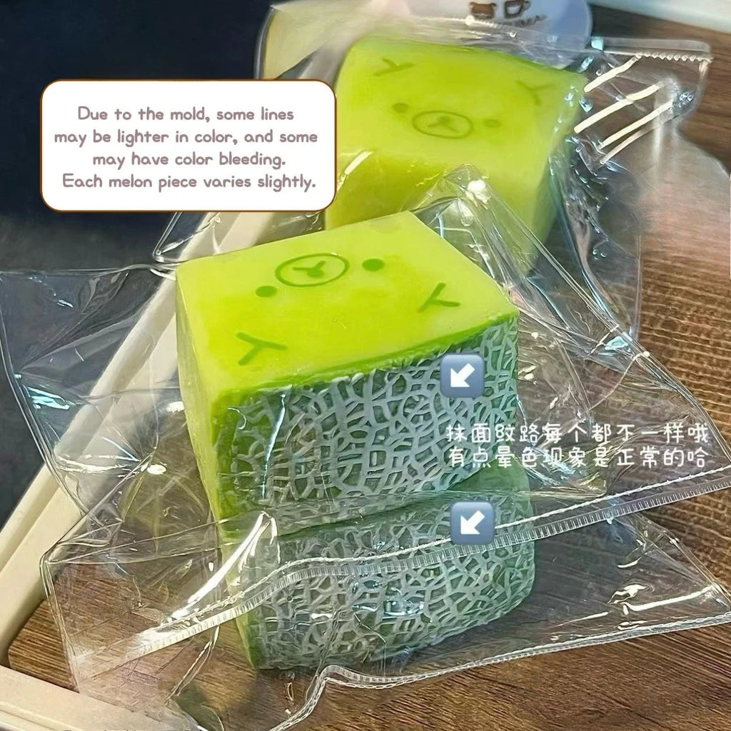 2026 Hot 1Pc Soft Taba Squishy Toy with Butter Texture - Sweet Melon Bear Shaped to Relieve Stress - Food Grade Silicone S