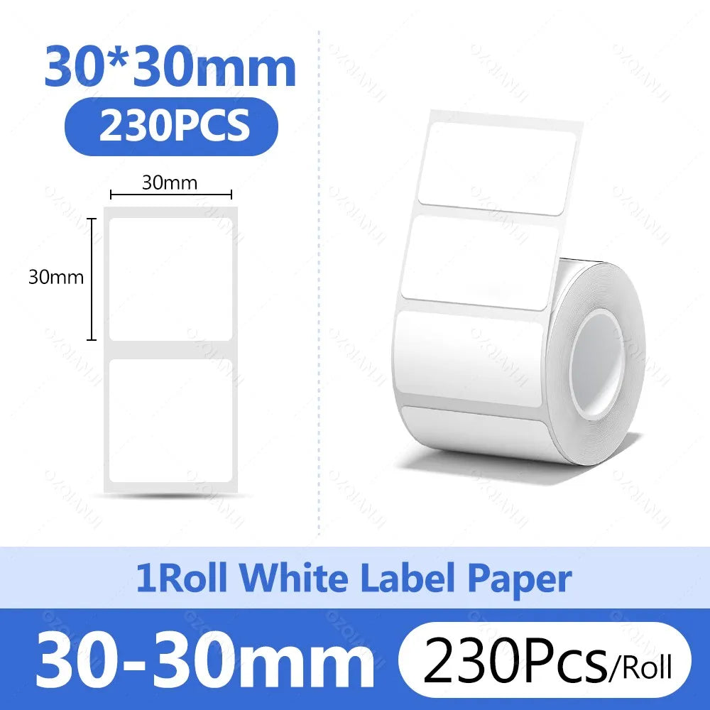 Niimbot B1 White Sticker Waterproof Paper Adhesive Nail Label Anti-Oil For B21 B31 Mini Portable Thermal Printer Tape More Size