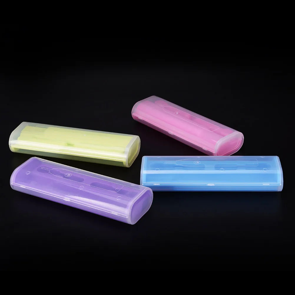 Electric Toothbrush Case Compact Plastic Travel Storage Box for 2 Brush Heads and 1 Toothbrush Portable Holder Protects Device