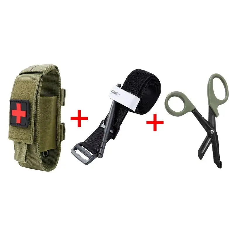 Tourniquet Emergency Tactical Emergency Strap Single Handed Medical First Aid Equipment for Hiking Camping Travel Outdoor Sports