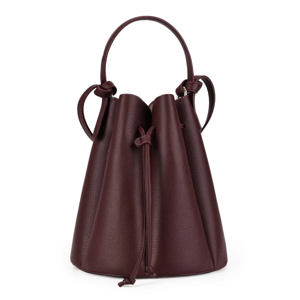 Trendy Petal Bucket Bag for Women, Vintage Drawstring Crossbody Shoulder Bag, Simple Versatile High-End Handbag