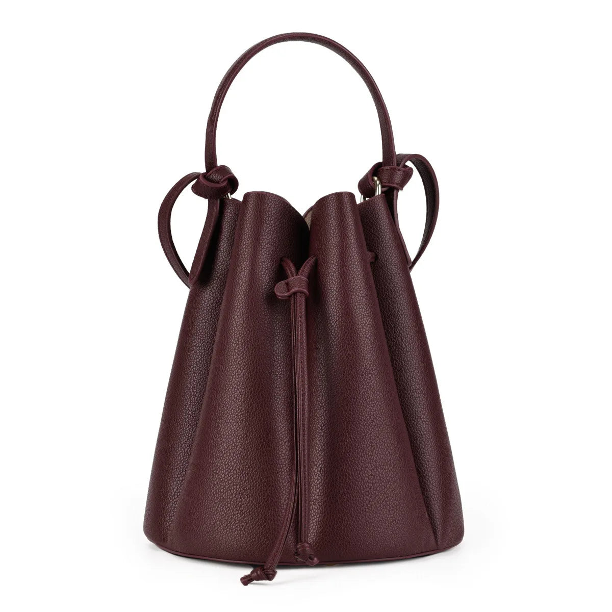 Trendy Petal Bucket Bag for Women, Vintage Drawstring Crossbody Shoulder Bag, Simple Versatile High-End Handbag