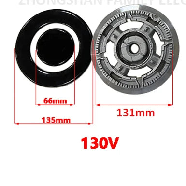 heavy 3mm thick stove parts 130mm big burner with high temperature resist aluminum base seat