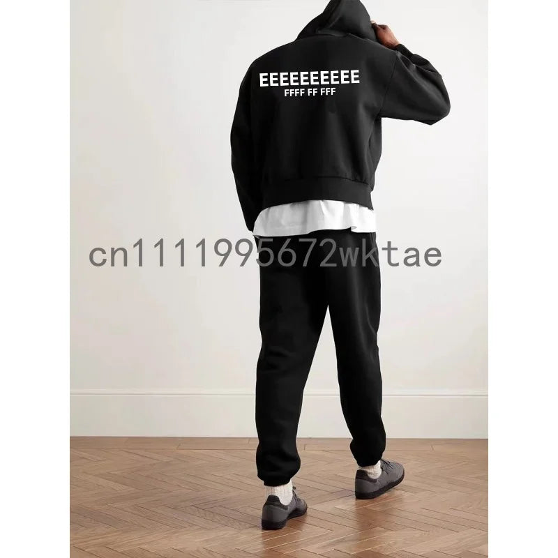 FW25 ALWAYS ON Zipper Hoodies Suit Luxury Design Back Silicone Letter Hoodie Jogging Set Cotton Couple Zipper Hoodie Tracksuit