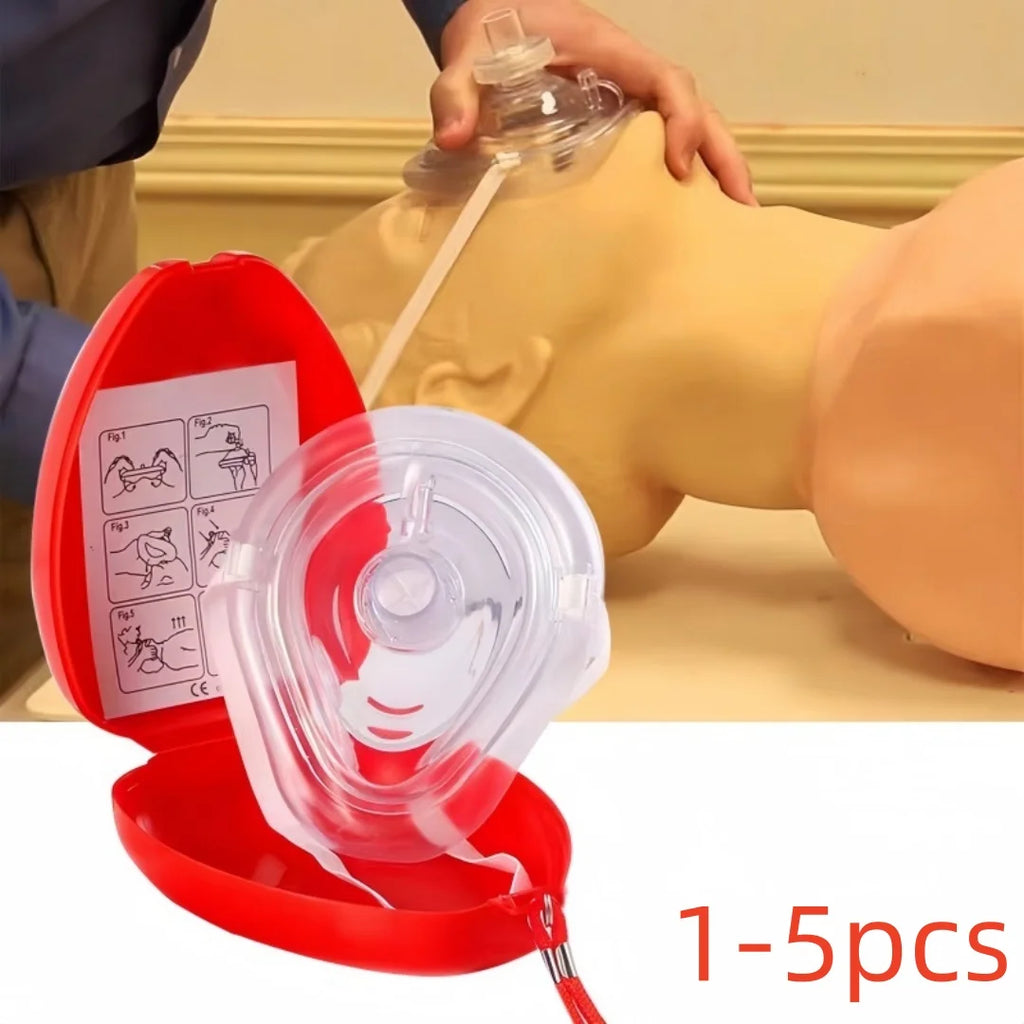 CPR Mask Adult Child Pocket Resuscitator Emergency First Aid Rescue Training Medical Oxygen Breathing Survival Equipment