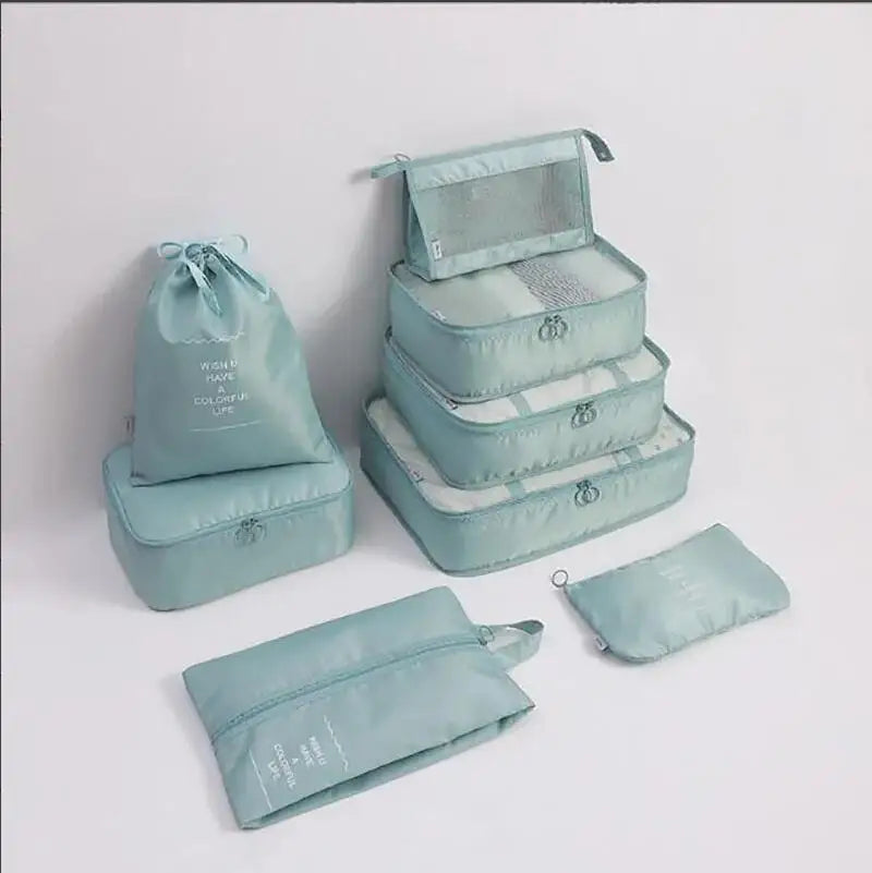 8 Set Packing Cubes for Suitcases Travel Luggage Packing Organizers Underwear Storage Bag Organizer Bag Set for Man and Women