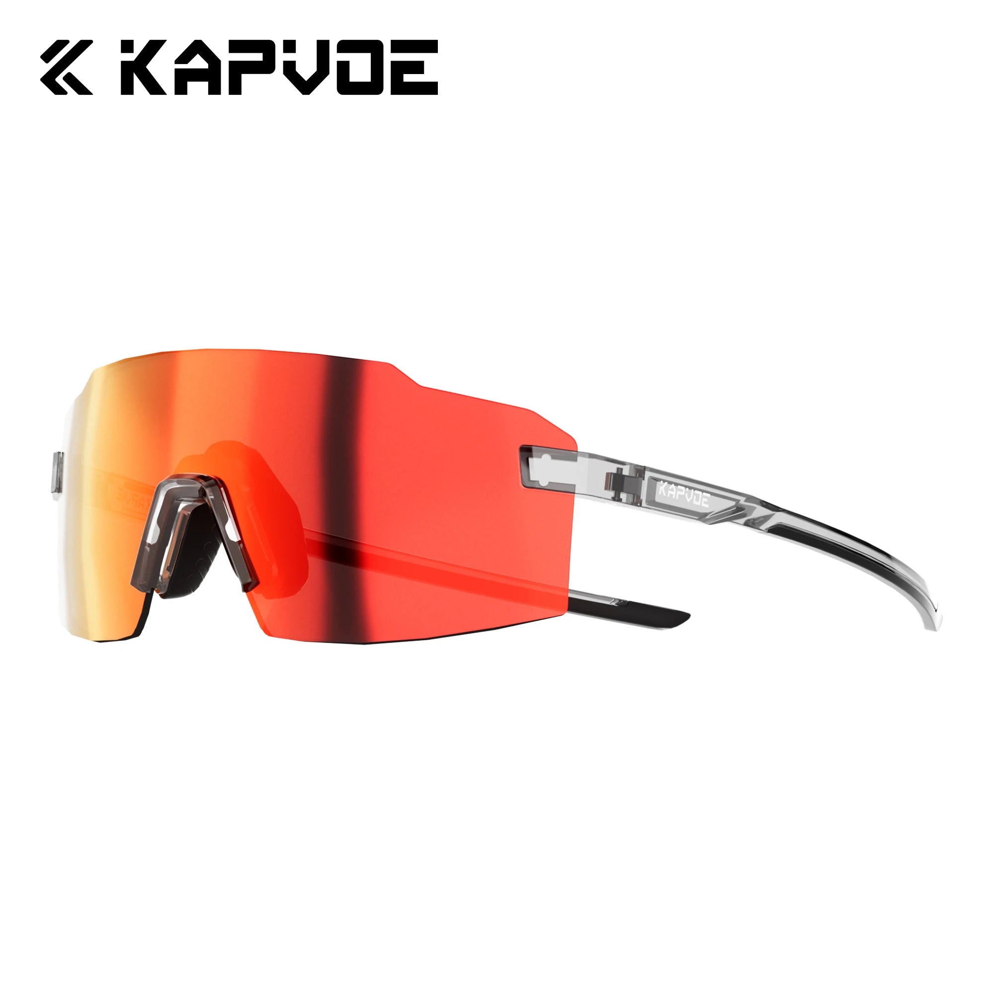 Kapvoe Light-Weight Runnning Sunglasses Cycling Glasses for Men Wide Vision Adjustable Nose Pad Women UV400 Hiking Eyewear