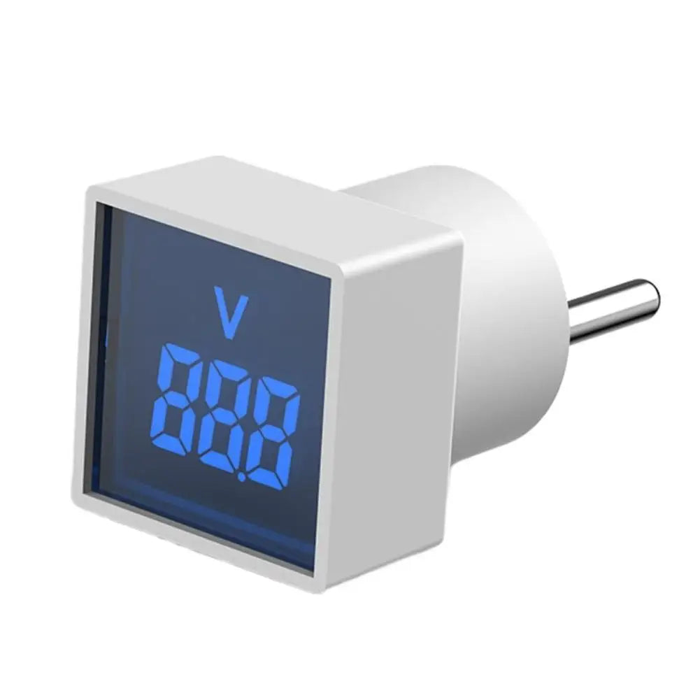 1PC LED Digital AC Voltmeter Indicator Square EU Plug Digital Voltmeter 50–500V Voltage Measurement Range