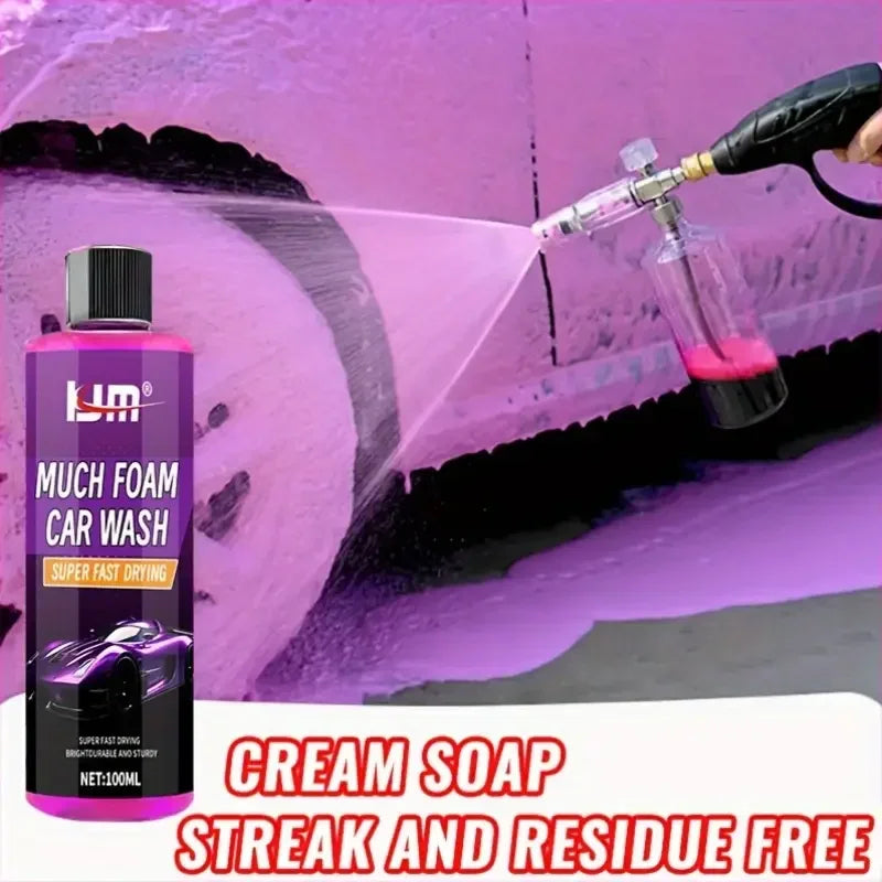 KJM 100ML Foam Car Wash Concentrate - Bucket Wash System Compatible Foam Cannon & Foam Gun Compatible Car Wash Soap