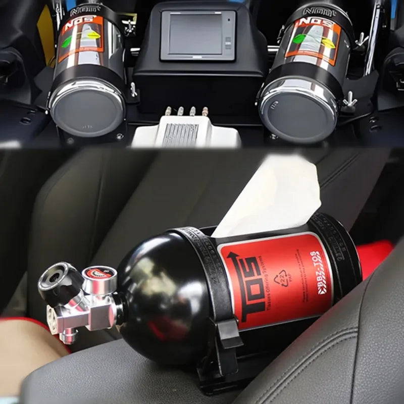 2024New NOS nitrogen system tissue box, car decoration tissue box, car interior decoration tissue storage box