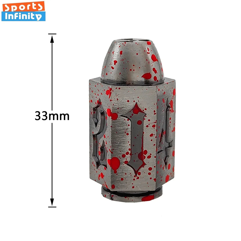 1pc of D6 Bullet Metal Dice Set for DND RPG Table Board Game Polyhedral Dice Number Dice KIT