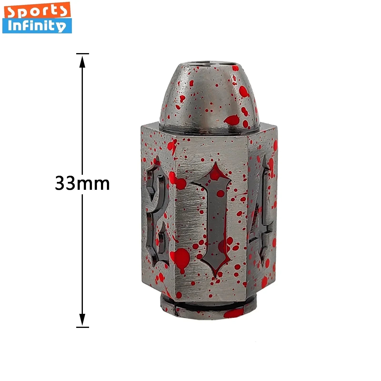 1pc of D6 Bullet Metal Dice Set for DND RPG Table Board Game Polyhedral Dice Number Dice KIT
