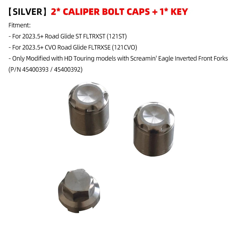 Road Faith Titanium Alloy Motorcycle Caliper Bolt Front Fender Bolts Anti-theft For HD 121CVO 121ST 24-up 117 Road/ Street Glide
