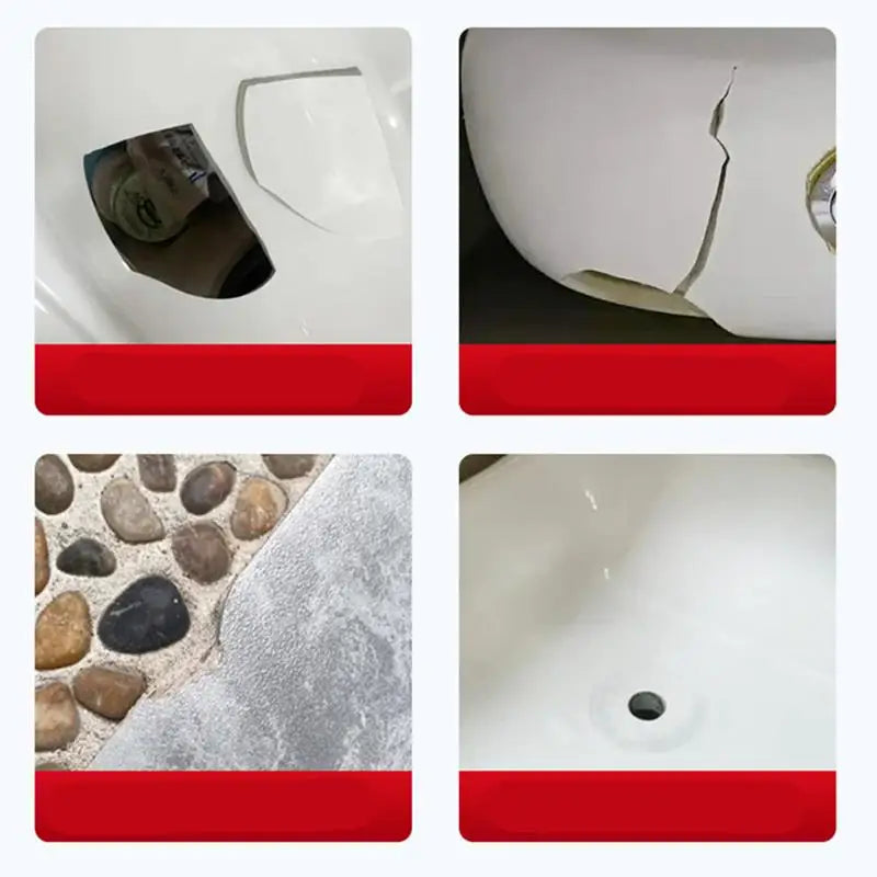 100g Tile Repair Agent AB Adhesive Ceramic Repair Glue Marble Floor Tile Toilet Washbasin Repair Glue Crack Repair Caulk Glue