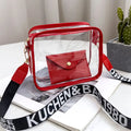 Fashion PVC Crossbody Bags Handbag with Small Phone Bags Transparent Jelly Bag Small Square Bag Women