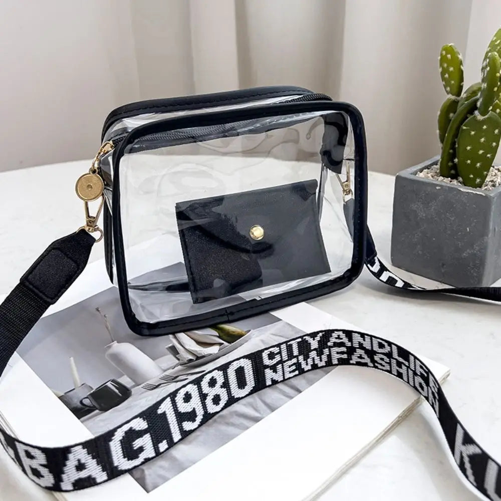 Fashion PVC Crossbody Bags Handbag with Small Phone Bags Shoulder Bag Transparent Jelly Bag Women