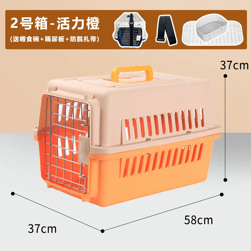 ‌Large Dog Crate for Air Travel - Pet Carrier with Wheels, Foldable Kennel for Golden Retriever, Airline Approved Portable Cage