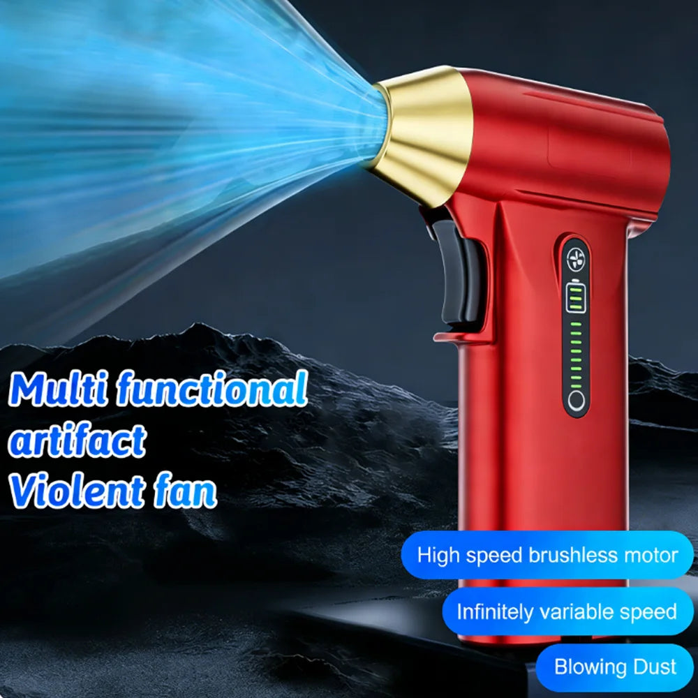 ST-8109 Violent Brushless Fan 52m/s 130000RPM 4000mAh Portable Handheld Fan Fast Charging Hurricane Air Blower cleaning Fan