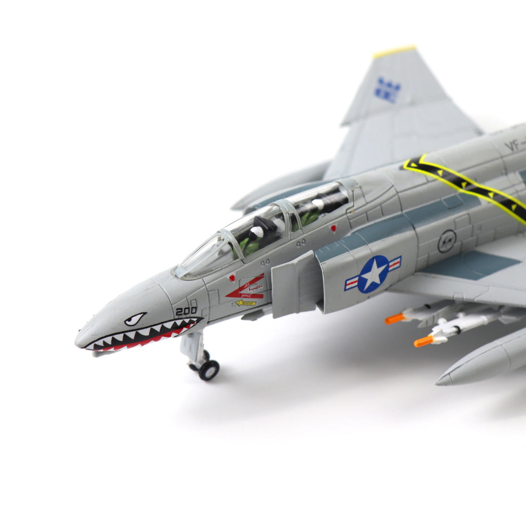 NUOTIE F-4C Phantom 1:100 Scale Model Aircraft Kit Metal Diecast Airplane Model Kit Military Decorations&Gifts (Navy Livery)