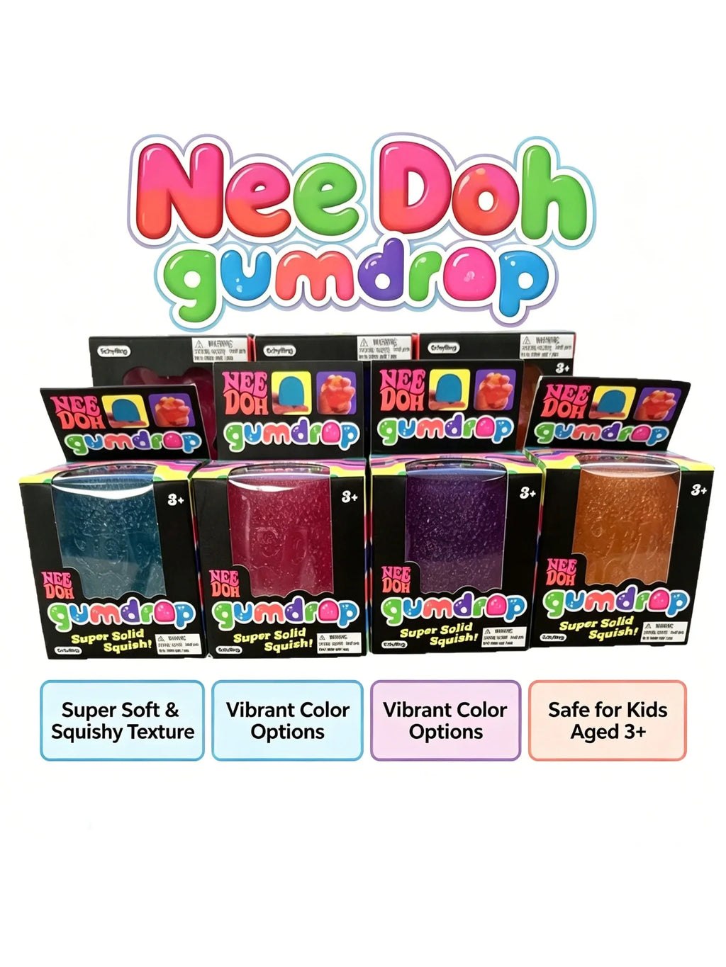 Needoh Squishy Candy Balls Sensory Toys Stress & Anxiety Relief Toys Soft,Skin Friendly,Durable Party Favors for Adult Kids Gift