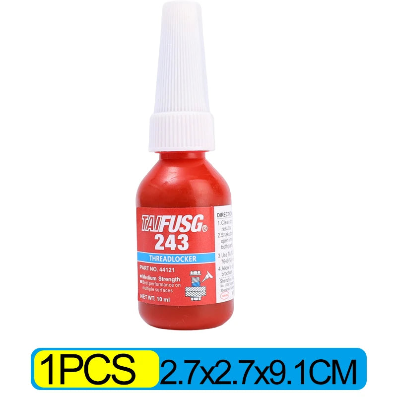 Anaerobic Threadlocker Glue High Strength Anti Loose Fast Curing Screw Locking Agent Sealant for Metal Plastic Bolts Nuts Fixing