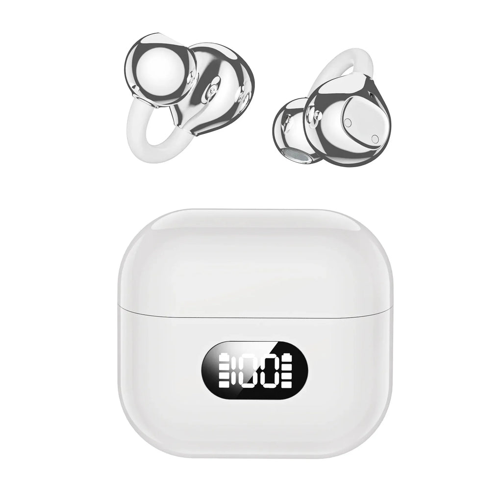 Portable Ear Clip Style Open Ear Earbuds Wireless Bluetooth Stereo Audio Clear HD Calls Touch ControlledHeadphones for Sports