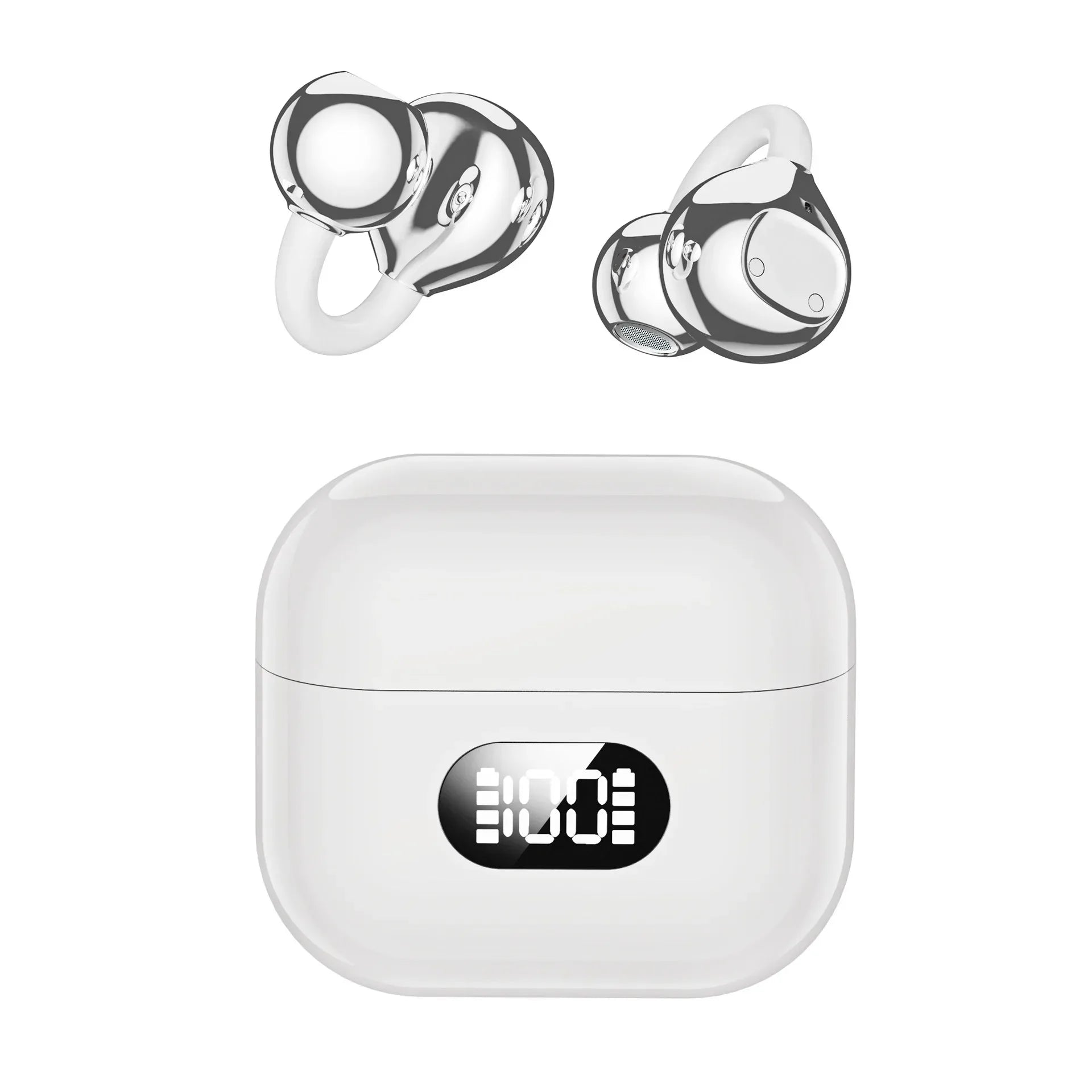 Portable Ear Clip Style Open Ear Earbuds Wireless Bluetooth Stereo Audio Clear HD Calls Touch ControlledHeadphones for Sports