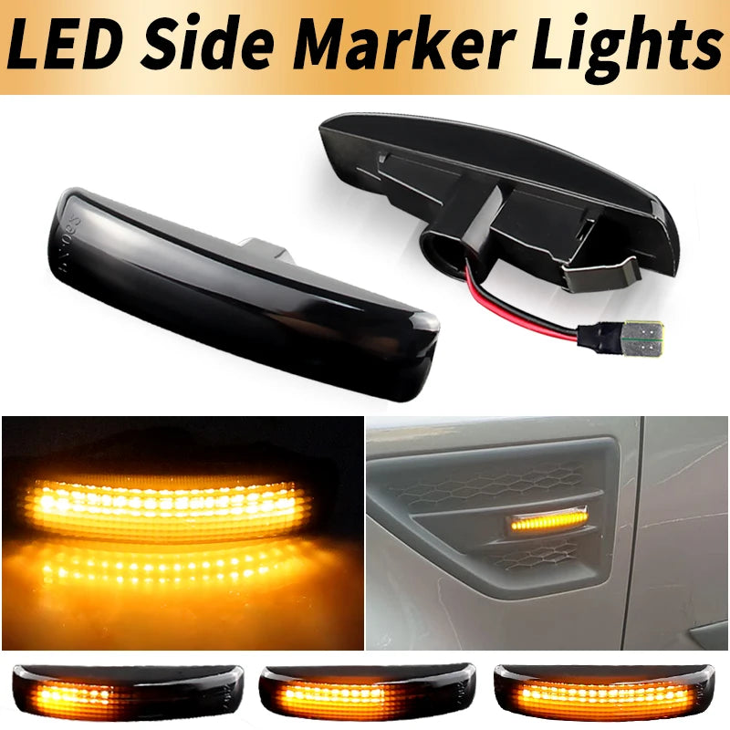 2PCS LED Side Marker Turn Signal Lights Canbus For Land Rover Range Rover Sport 2006-2013 LR2 2007-2014 LR3 2004-2014 Freelander