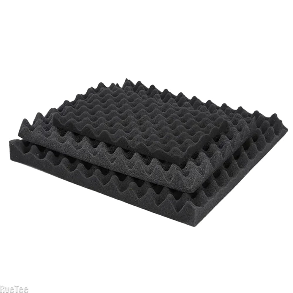 2PCS 30x30cm Toolbox Wave Sponge Shock Absorbing Toolbox Foam High Density Lining Noise Reduction Sound Insulation Cushioning