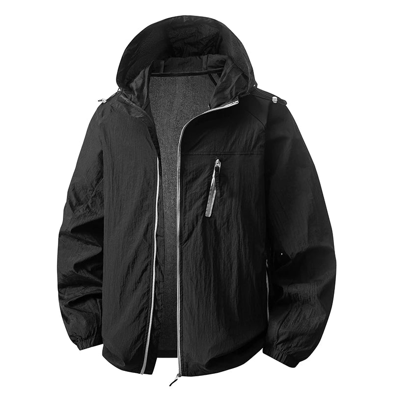 JNLN Summer Windbreaker Men Women Lightweight Sun Protection Jacket Unisex Camping Climbing Hiking Outdoor Sports Anti-UV Coat