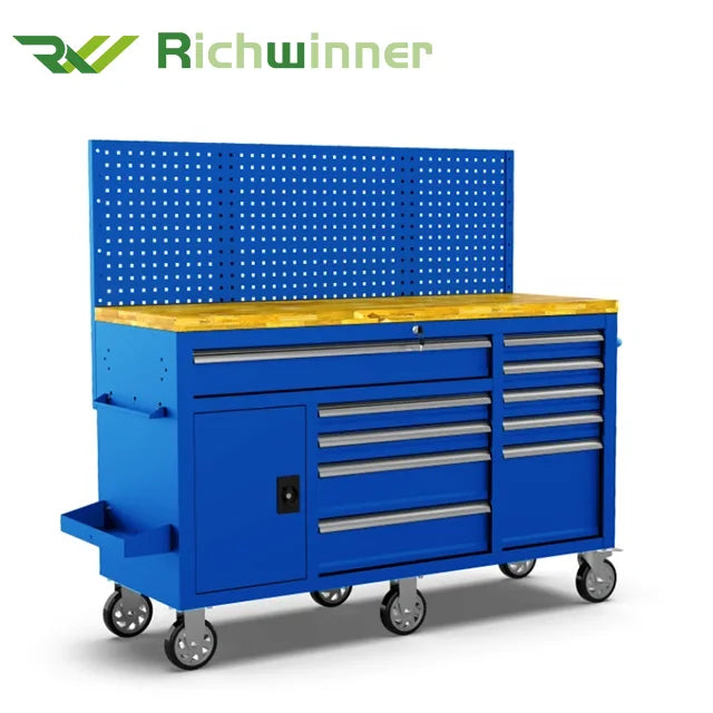 Heavy Duty Workshop Rolling Trolley with Wheels Metal Tool Cart Boxes Professional Mechanic Chest Steel Storage Cabinet Pro
