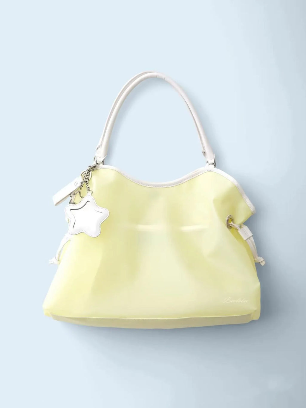 2026 Summer New Korean Style Y2K Jelly Tote Bag Large Capacity Transparent Drawstring Single Shoulder Bag For Commute