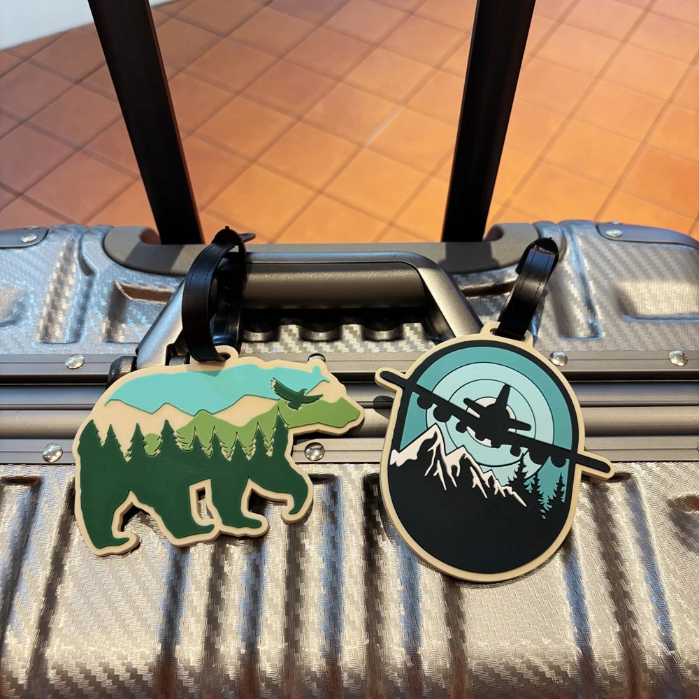 1Pc Animal High-Footed Cup Luggage Tag Can Write Name, Bag, Pendant, Graduation Season Travel Pendant, Gift, Airport Luggage Idea