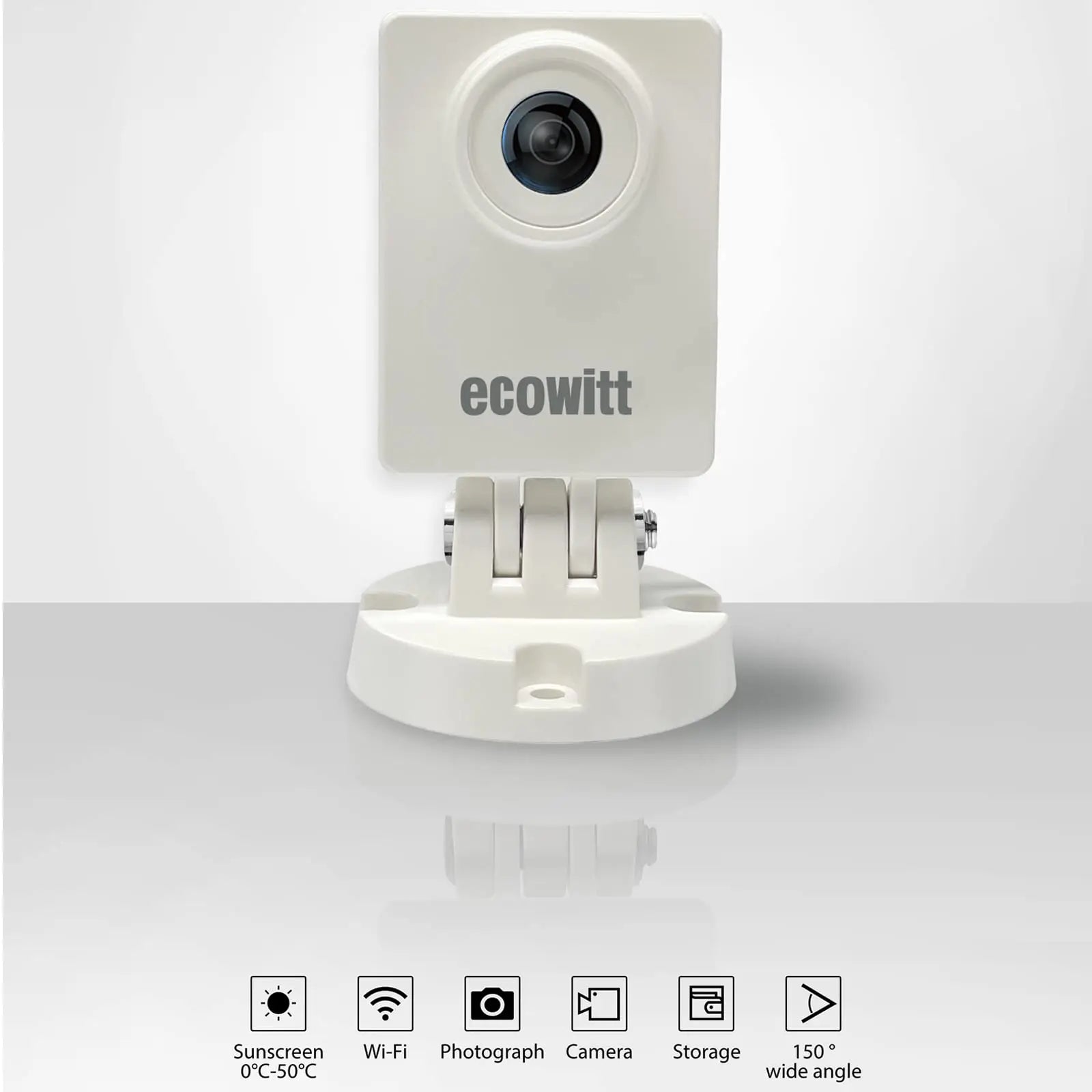 Ecowitt HP10 WittCam Outdoor Weather Camera, Monitoring Plants Grow/Weather Changing/Water Level Changing, IP66, APP Control