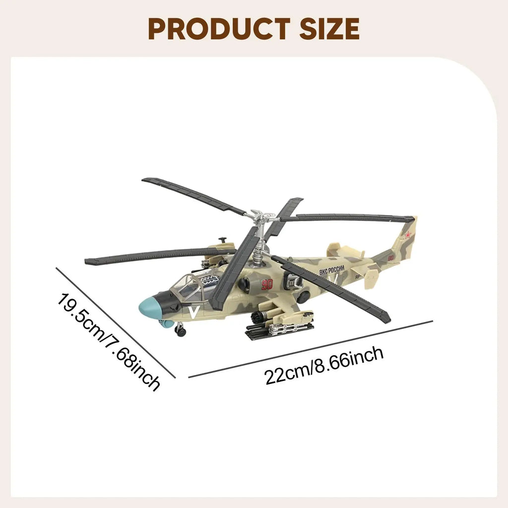 1/72 Scale Aircraft Model Building Kit Helicopter Airplane Display Model for Cafes