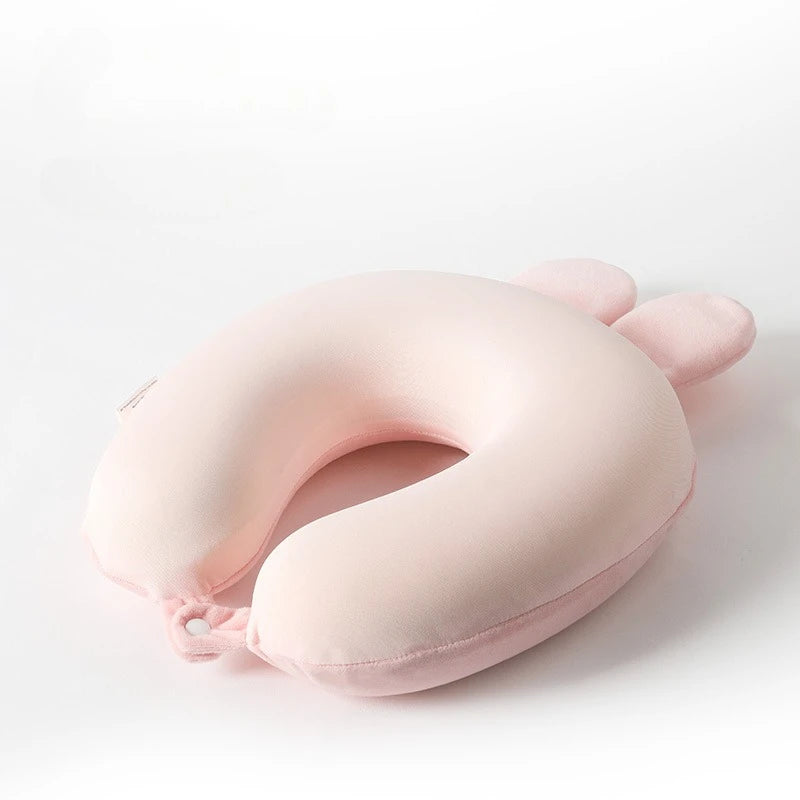 Cute Hot Anime Miffy Rabbit Ears Cartoon Memory Cotton Neck Pillow Four Hump Neck Pillow Comfort U-pillow Travel Car Plane Miffy