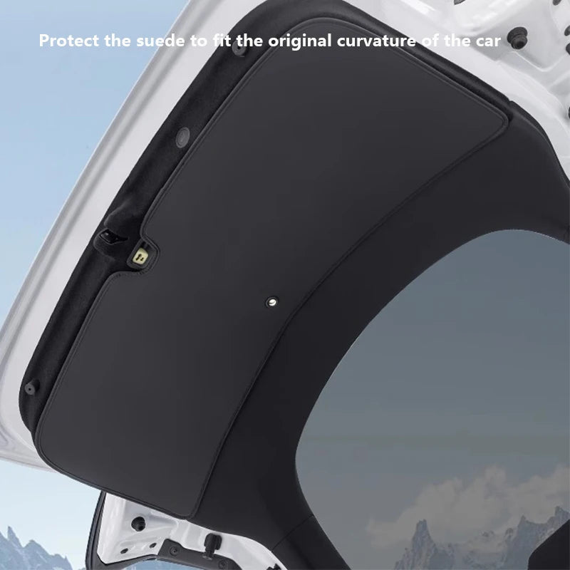 For Tesla Model Y Juniper Trunk Tailgate Guard Pad Leather Trunk Cargo Liner Backplate Protective Anti-dirty Pad Car Accessories