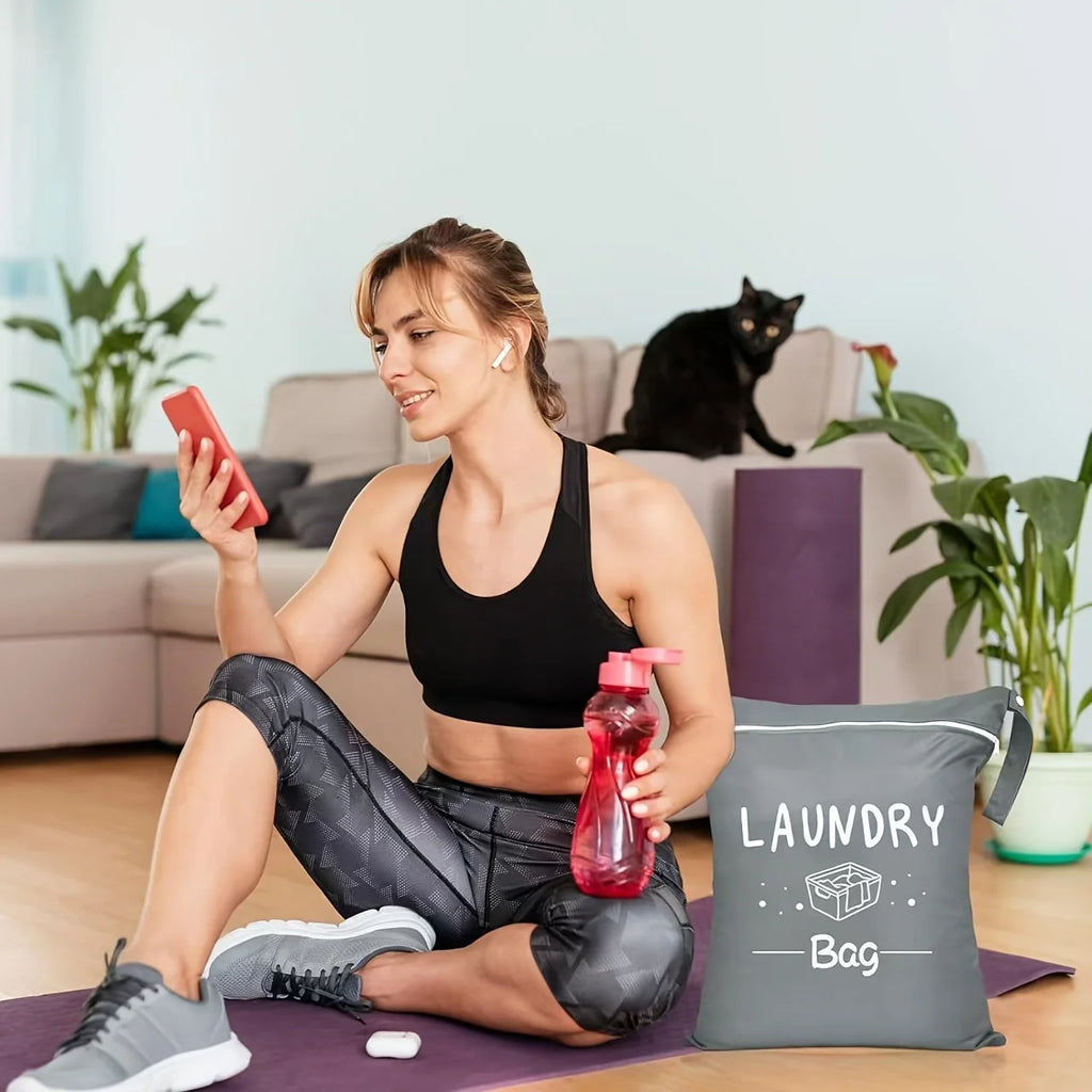 Travel laundry bag washable dirty clothes bag, travel wet and dry bag, swimsuit gym workout bag suitable for gym clothes washing