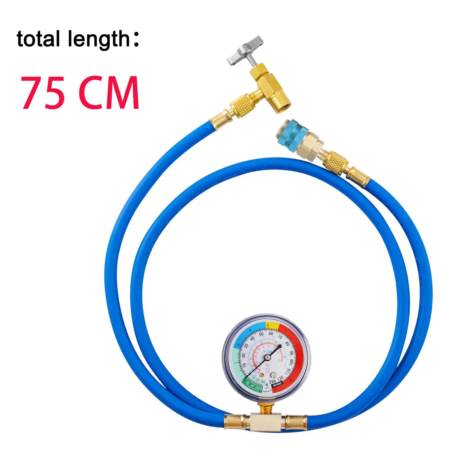 Recharge Kit R134A Recharge Measuring Hose Can Tap Gauge Refrigerant Charging Pipe Air conditioning pipes and connectors